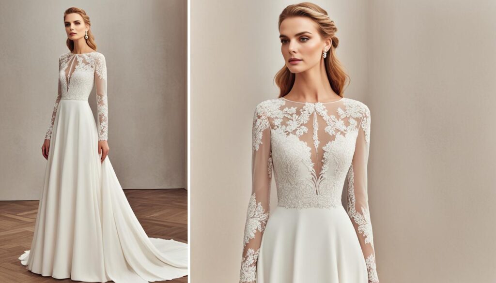 Elegant Contemporary Long Sleeve Bridal Dress