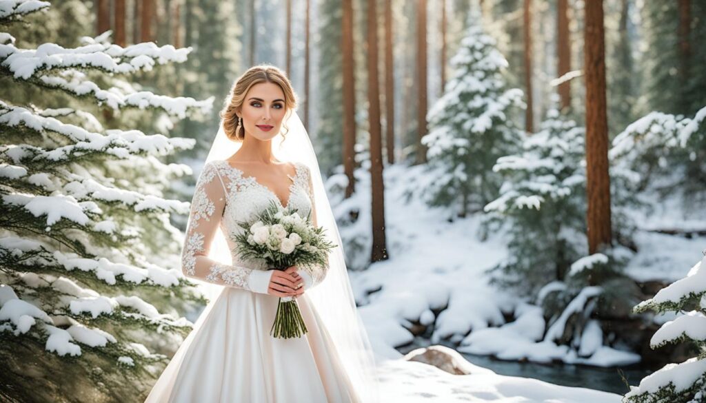 Elegant winter wedding accessories