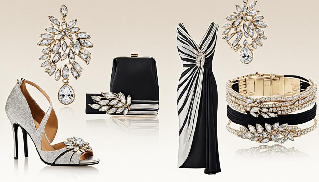 black tie wedding guest dress accessories