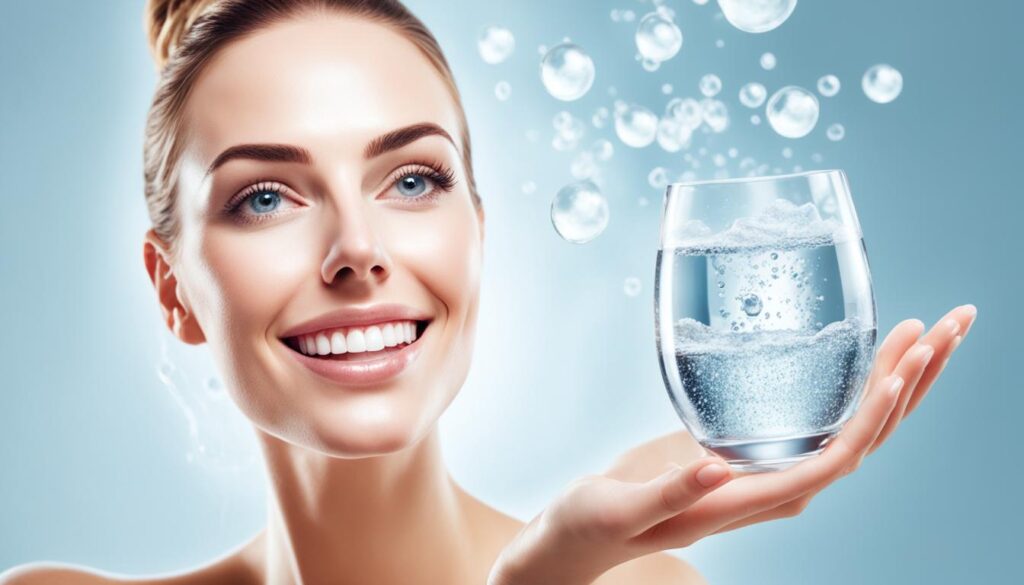 sparkling water for skin